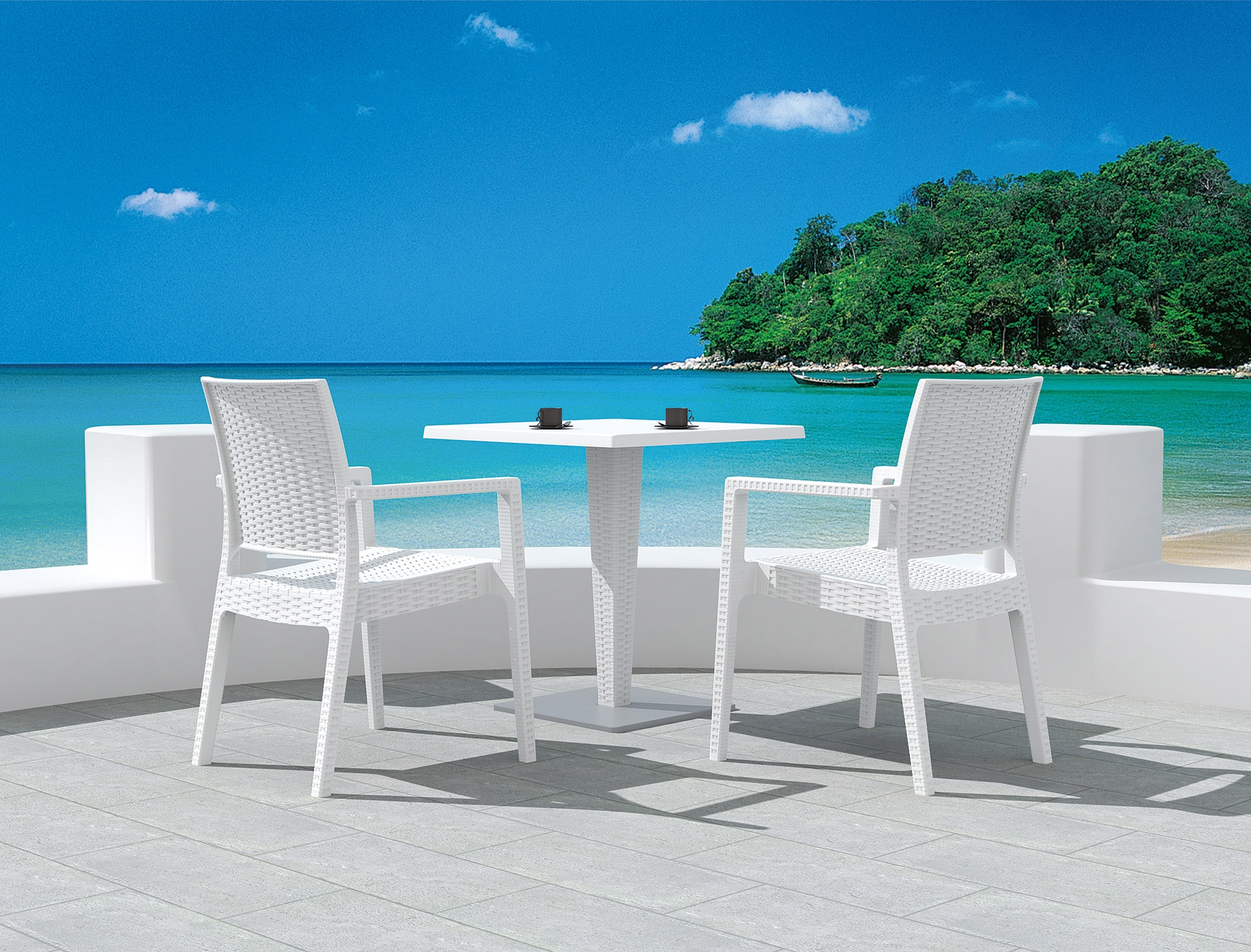 Siesta Ibiza Rattan Style Armchair White-38891