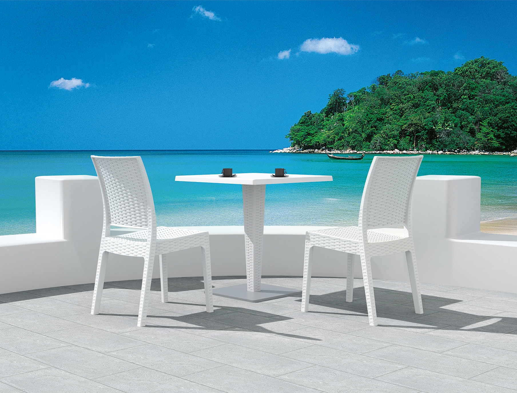 Siesta Florida Rattan Style Chair White-39011