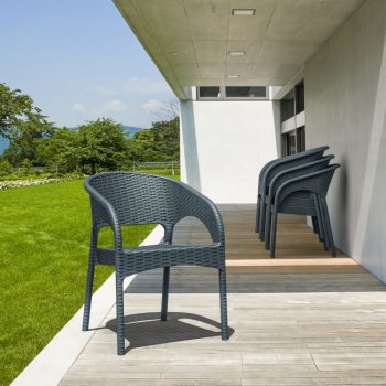 Siesta Panama Rattan Style Armchair Dark Grey-38898