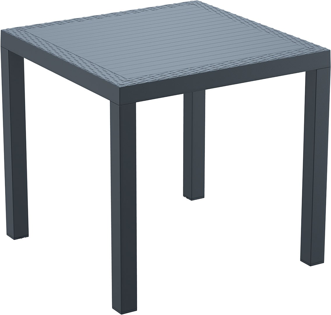 800 x 800mm Square Orlando Outdoor Dining Table Dark Grey