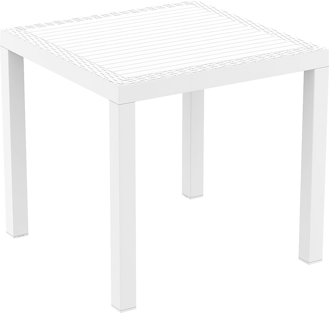 800 x 800mm Square Orlando Outdoor Dining Table White